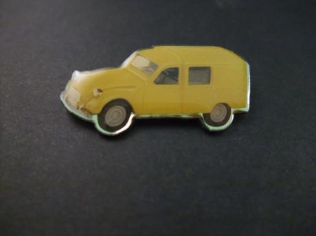Citroën 2CV( Deux chevaux) besteleend geel